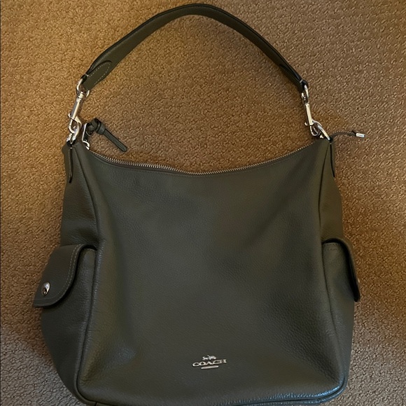 Coach Olive Green Leather Hobo Bag - Picture 2 of 4